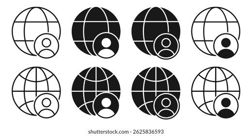 Globe people icon. Illustration vector