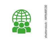 Globe and people icon vector illustration EPS 10.