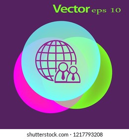 Globe und Menschen Symbol Vektorgrafik EPS10.
