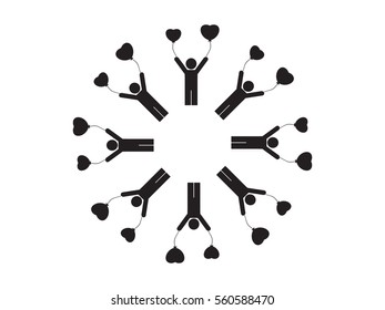 globe, people, icon vector illustration eps10
