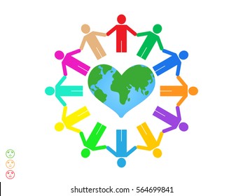 globe, people, icon vector illustration eps10