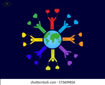 globe, people, icon vector illustration eps10