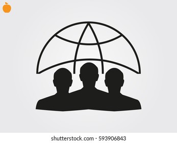 globe, people, icon vector illustration eps10