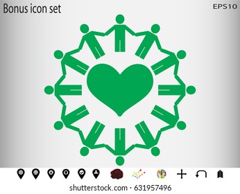 globe, people, icon vector illustration eps10