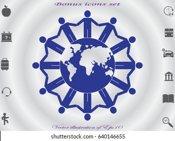 globe, people, icon vector illustration eps10