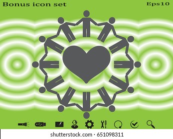 globe, people, icon vector illustration eps10