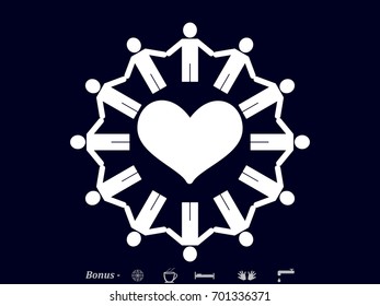 globe, people, icon vector illustration eps10