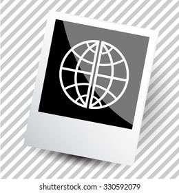 globo. Fotograma. Icono del vector.