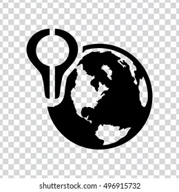 Globe with pin