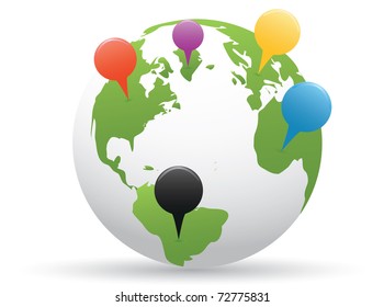 110,753 Pin On Globe Images, Stock Photos & Vectors | Shutterstock