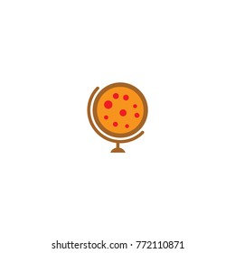 Globe pizza logotype