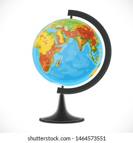 Globe of planet Earth cartoon object isolated on white background
