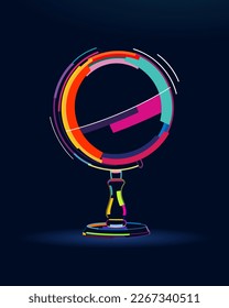 Globe of Planet Earth. Design Template, mockup of School Glob, Model of Earth for Graphics, abstract, colorful drawing. Vector illustration of paints