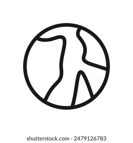 Globe or planet earth glyph icon