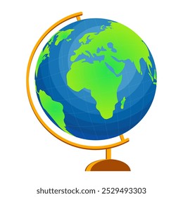 Globe. Planet Earth. Vector illustration on white background