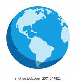 Globe planet icon on white background.
