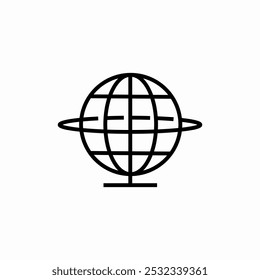 globe planet icon sign vector