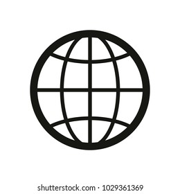 globe, planet. simple silhouette