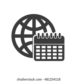 globe planet with social icon vector illustration design
