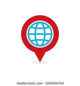Globe Point Logo Icon Design