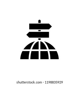 Globe, pointers icon. Element of training, seminar. Premium quality graphic design icon. Signs and symbols collection icon for websites, web design, mobile app on white background