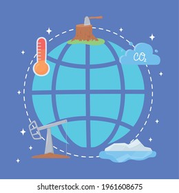 globe pollution warming climate change