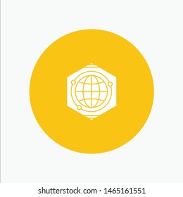 Globe, Polygon, Space, Idea. Vector Icon Template background