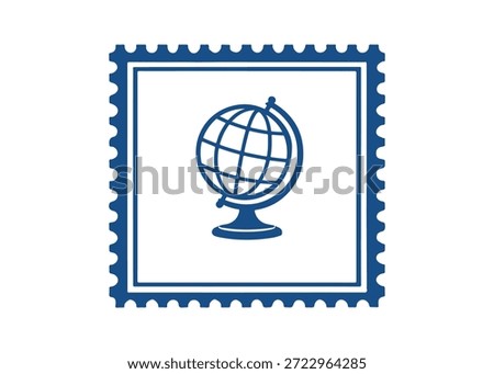 globe postage stamp vector icon on a white background
Vector postage stamp on a white background