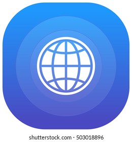 Globe Purple - blue circular UI/UX App Icon / Logo Design