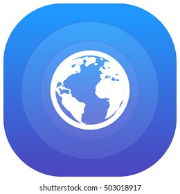 Globe Purple - blue circular UI/UX App Icon / Logo Design