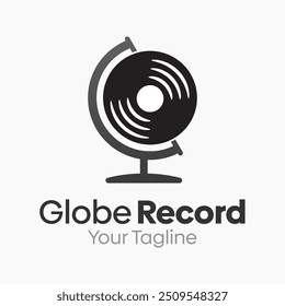 Globe Record Logo Design Template. Good for Business, Agency, Community and Organization