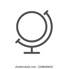 Globe related icon outline and linear vector.