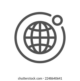 Globe related icon outline and linear vector.