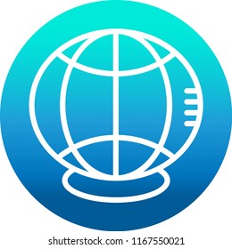 globe related outline icon. world icon. Elements for mobile concept and web apps. vector illustration