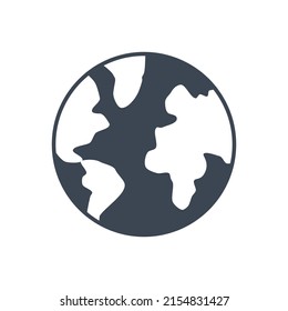 Globe related vector glyph icon. Globe sign. Isolated on white background. Editable vector illustration