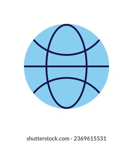 Globales Vektorsymbol. Einzeln auf weißem Hintergrund. Vektorgrafik