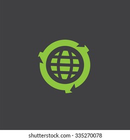 globe reload cut identity template icon design element