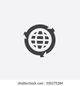globe reload cut identity template icon design element