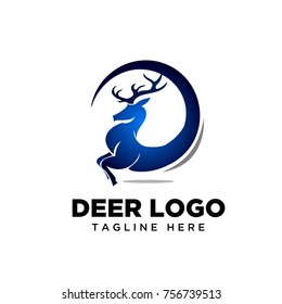 Globe run deer logo
