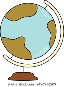 Globe School Accessory Vector Illustration