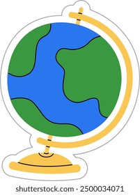Ilustración vectorial de pegatinas de Globe School