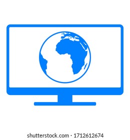 Globe und Bildschirm auf Weiß