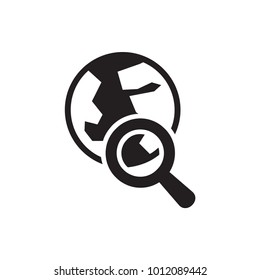 globe search icon illustration isolated vector sign symbol