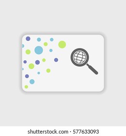 Globe  search icon illustration isolated vector sign symbol