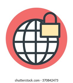 Globe Security Vector Icon