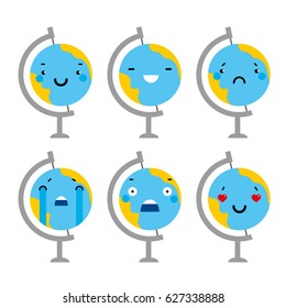 Globe set of emotions