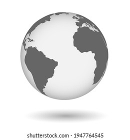 Globe shape in realistic style with Shadow