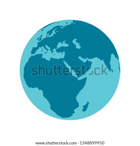 Globe shaped world vector illustration