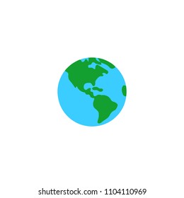 Globe Showing Americas Vector Flat Icon