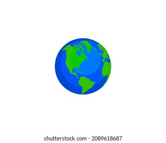 Globe Showing Americas vector isolated icon. Emoji illustration. Earth vector emoticon